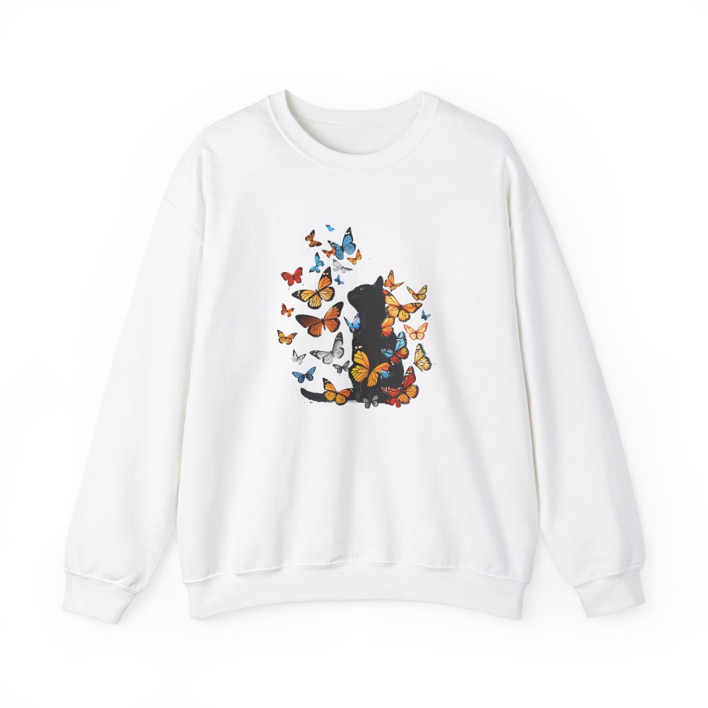 Black Cat Butterflies Sweatshirt