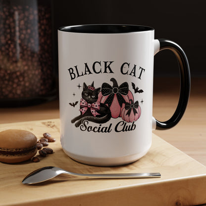 Black Cat Social Club Halloween Mug