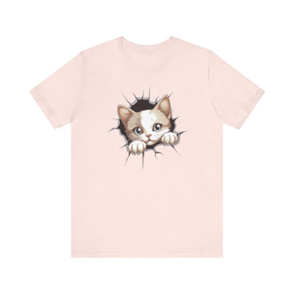 Cute Peeking Cat Shirt