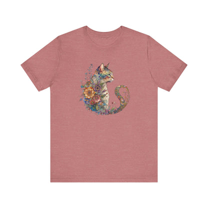 Colorful Floral Cat Shirt