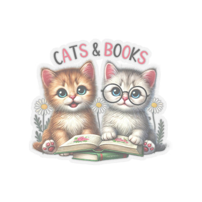 Cats Books Sticker