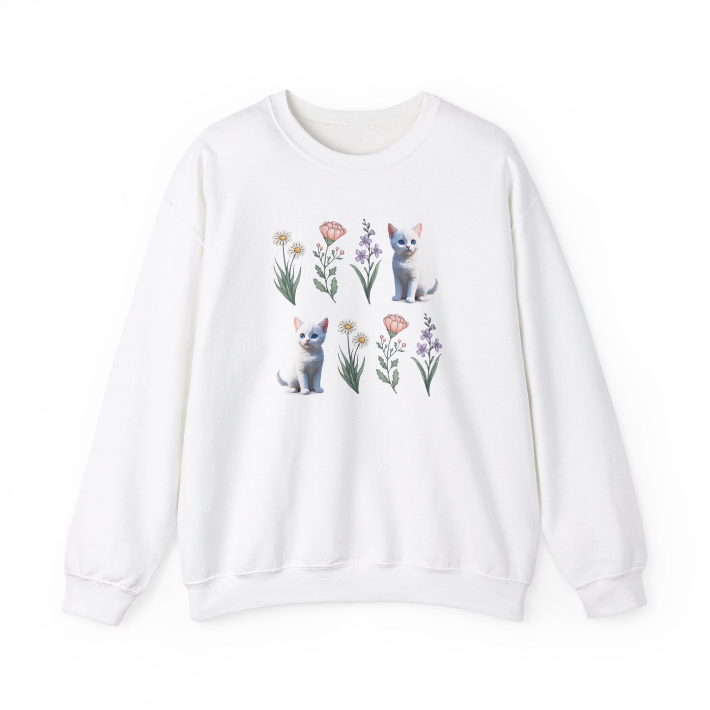 Boho Flowers and Cats Sweatshirt