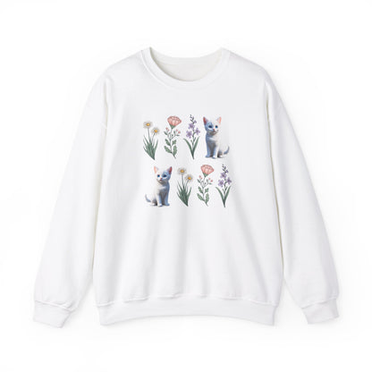 Boho Flowers and Cats Sweatshirt