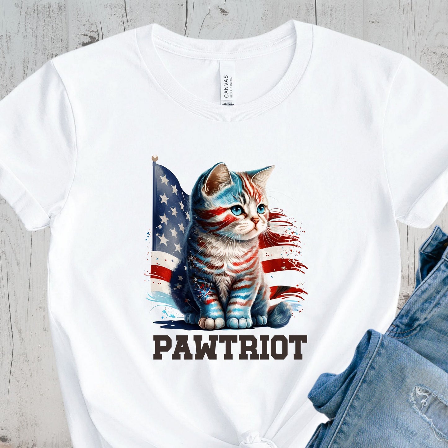 Patriotic Cat Shirt, Pawtriot