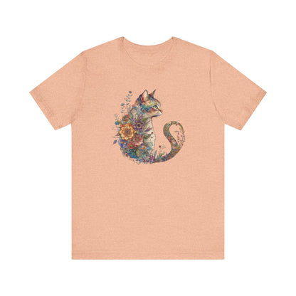 Colorful Floral Cat Shirt