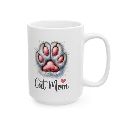 Cat Paw 'Cat Mom' Design Mug