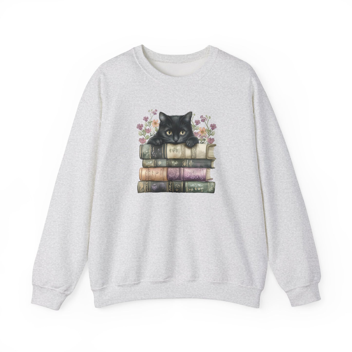 Black Cat and Books Sweatshirt