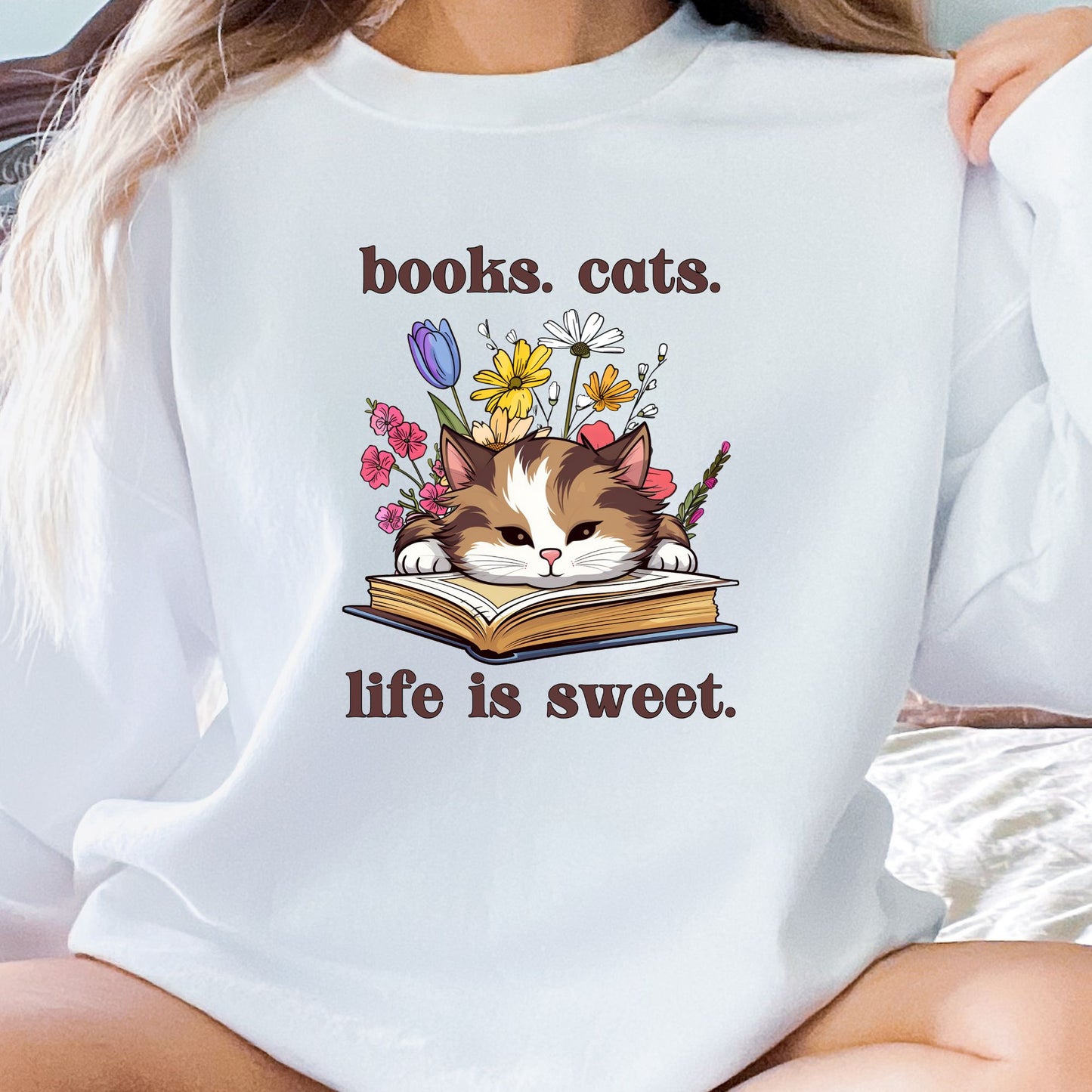 Books and Cats Sweatshirt