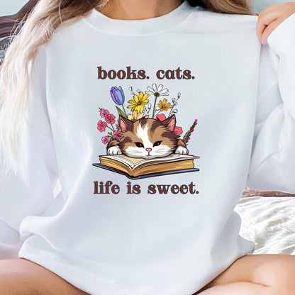 Books and Cats Sweatshirt