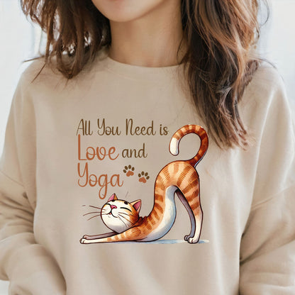 All You Need Yoga Cat Sweatshirt