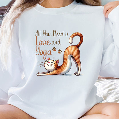 All You Need Yoga Cat Sweatshirt