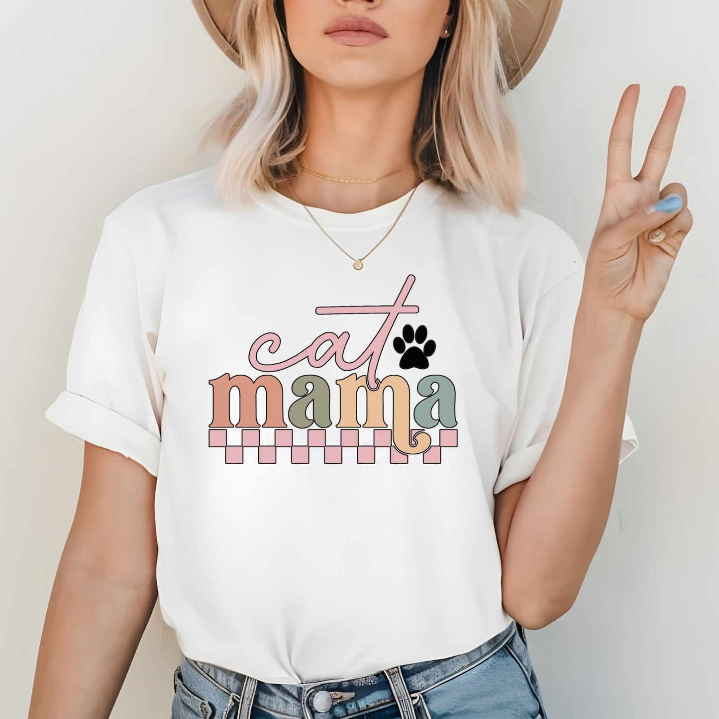 Cat Mama Retro Cat Shirt