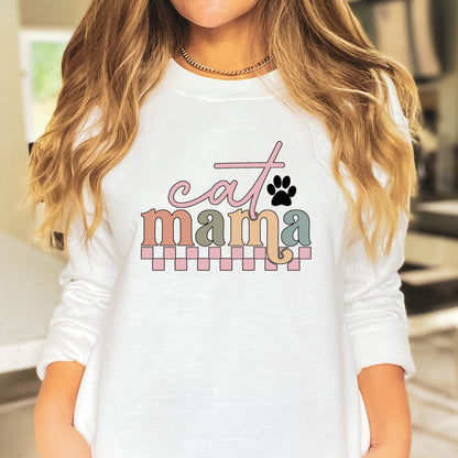 Cat Mama Retro Sweatshirt