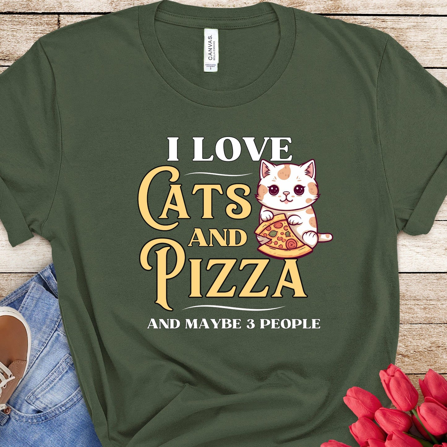 Cat Pizza Tee