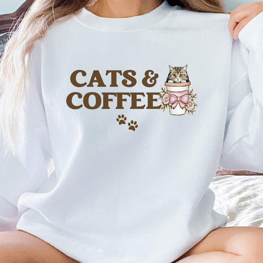 Cats and Coffee Sweatshirt