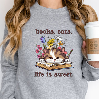 Books and Cats Sweatshirt