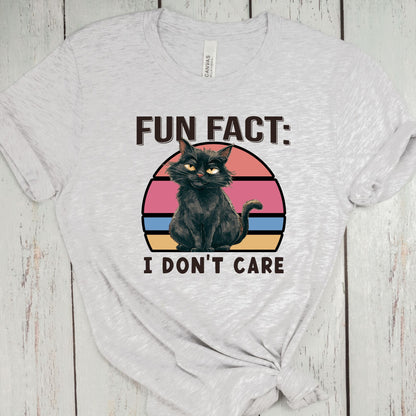 Fun Fact: I Don't Care Cat Shirt