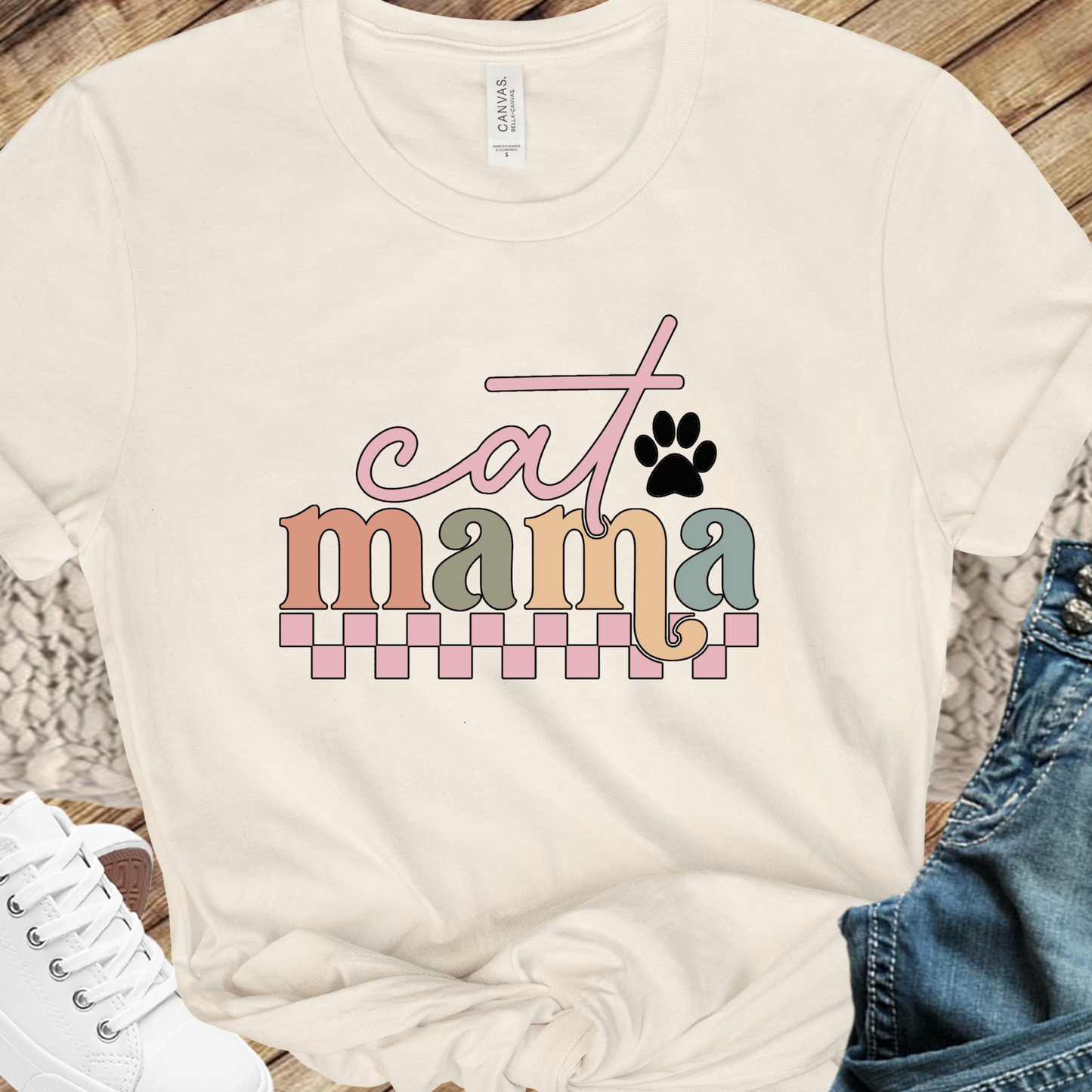 Cat Mama Retro Cat Shirt