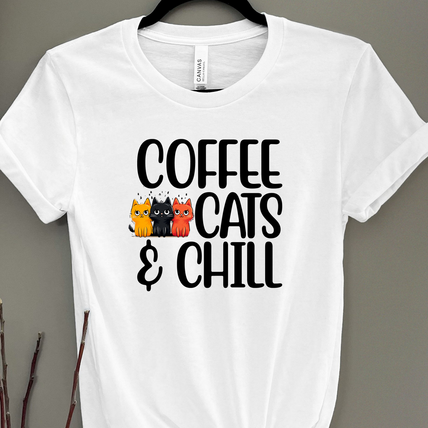 Coffee, Cats, and Chill Cat Shirt