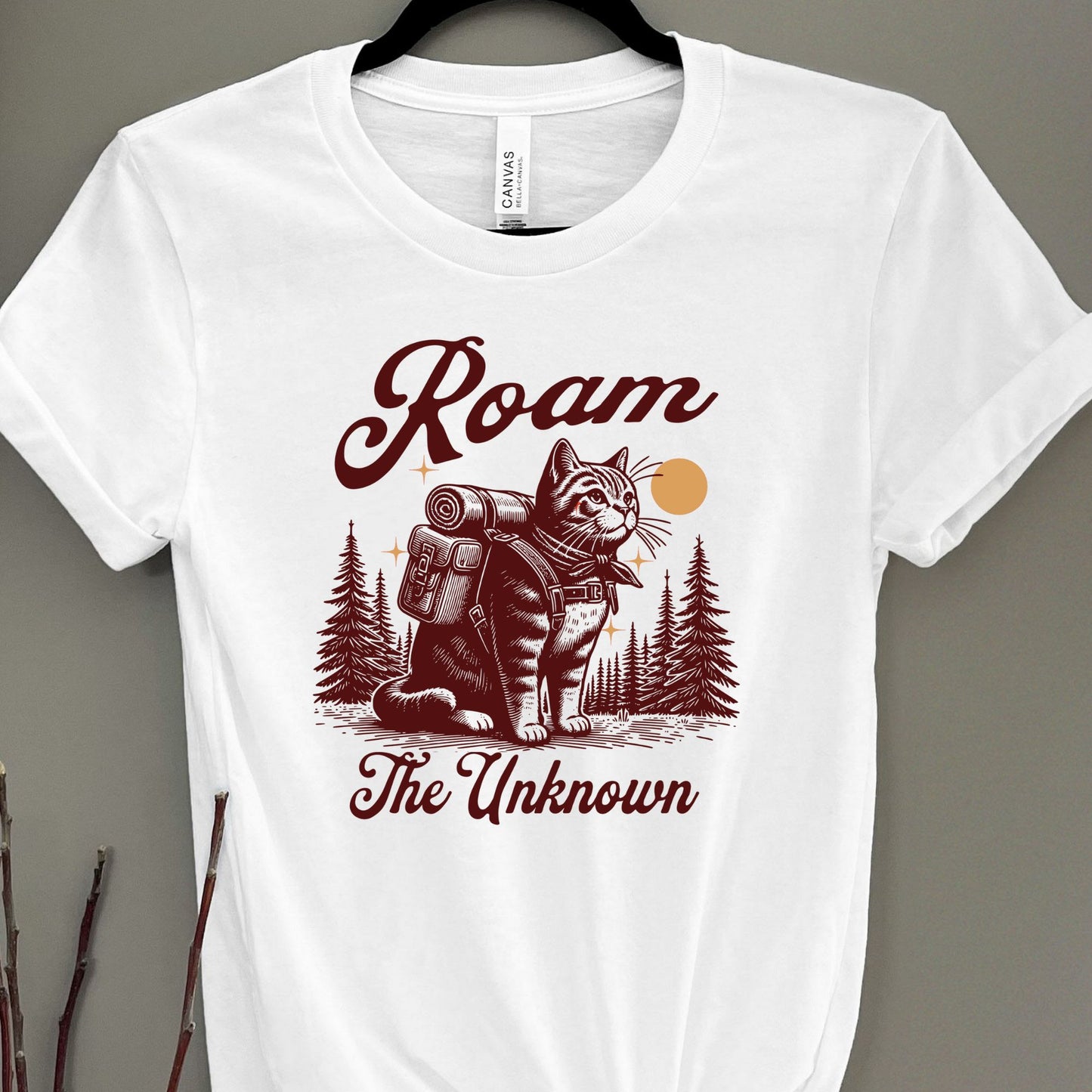 Hiking Cat Shirt, Roam The Unknown Shirt