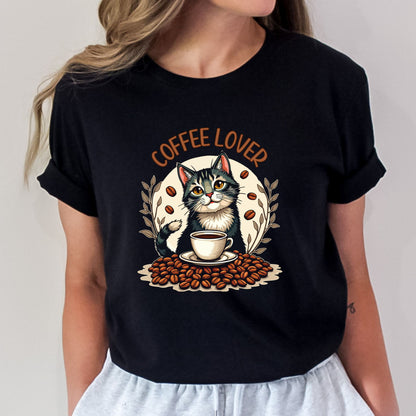 Coffee Lover Cat Tee