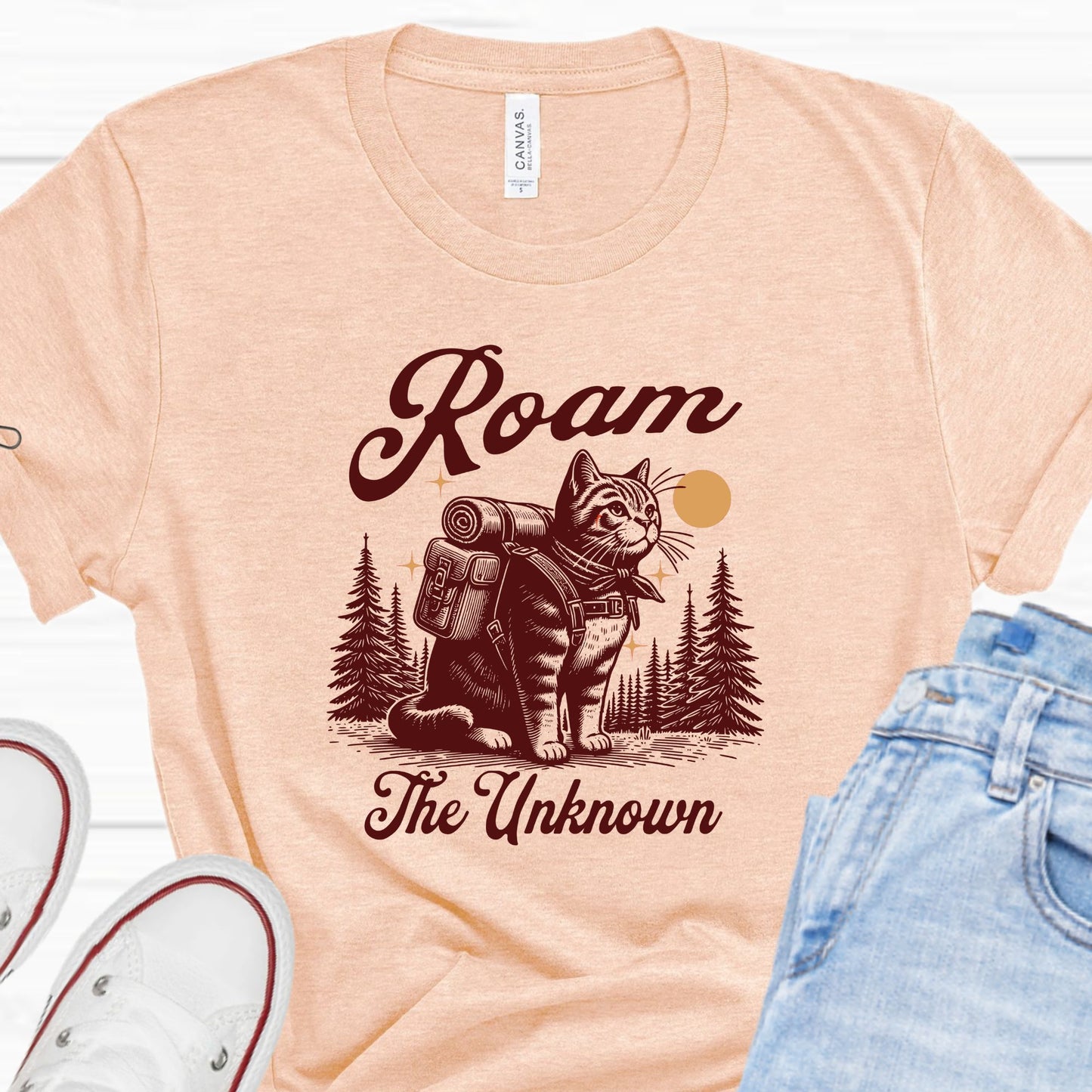 Hiking Cat Shirt, Roam The Unknown Shirt