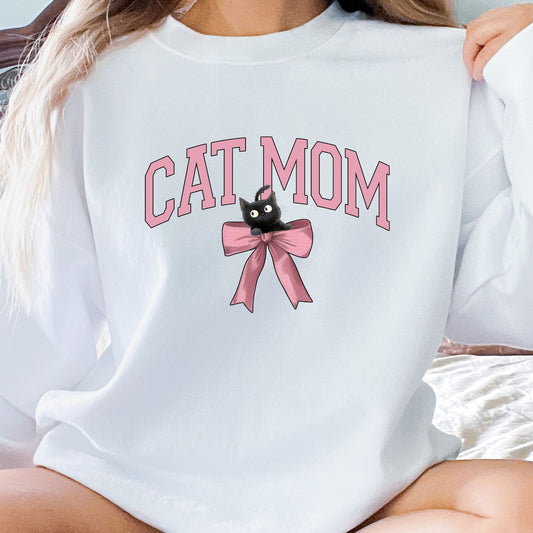 Coquette Cat Mom Sweatshirt