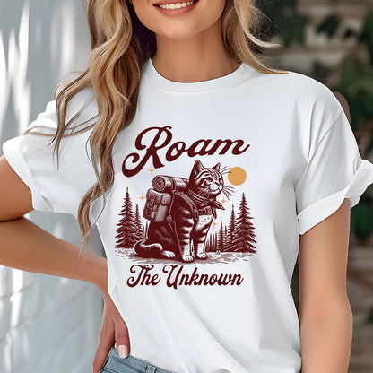 Hiking Cat Shirt, Roam The Unknown Shirt