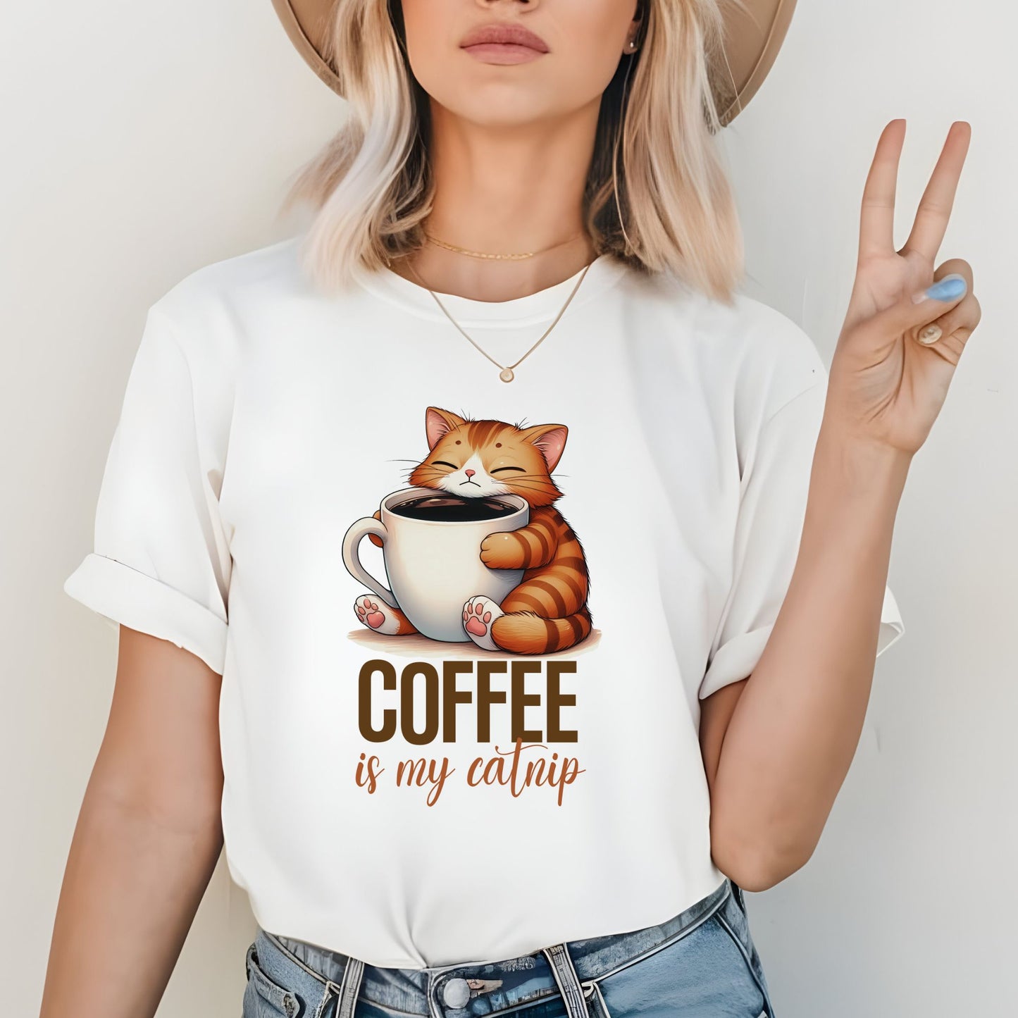 Coffee Is My Catnip Cat Shirt