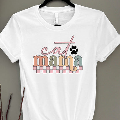 Cat Mama Retro Cat Shirt