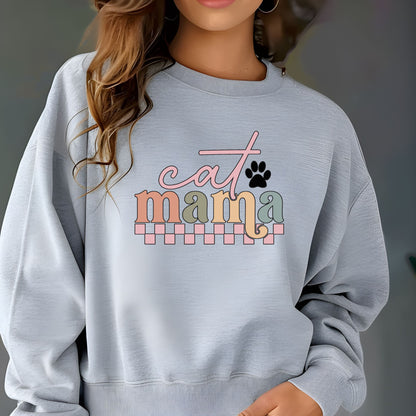 Cat Mama Retro Sweatshirt